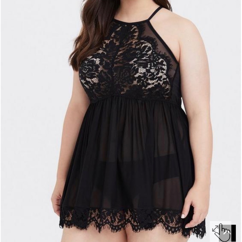 Black halter teddy from Torrid NWT